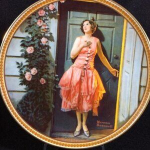 Knowles Norman Rockwell Rediscovered Women Collection "Standing in the Doorway"